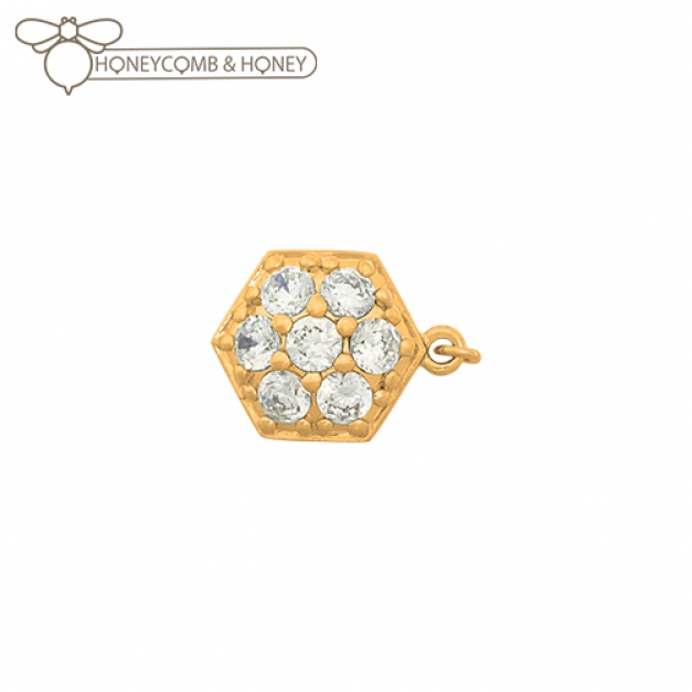 SVクリップネックレスCCA-202Z 金色 Honeycomb&Honey