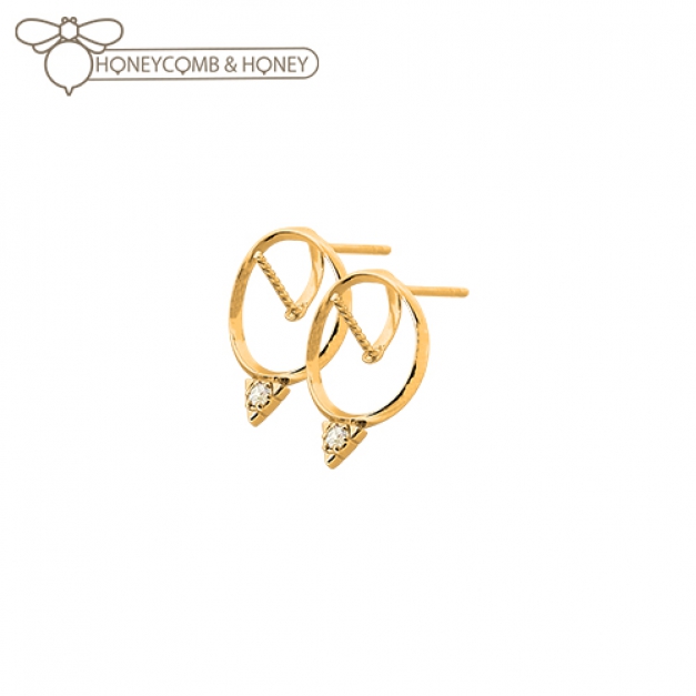 SVピアスPI-206Z Sサイス金色 Honeycomb&Honey