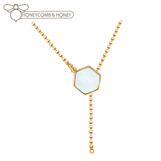 SVクリップネックレスCCA-203WH CB50 金色 Honeycomb&Honey