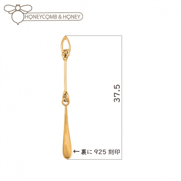 SVピアスチャームPIC-002 Sサイズ金色 Honeycomb&Honey